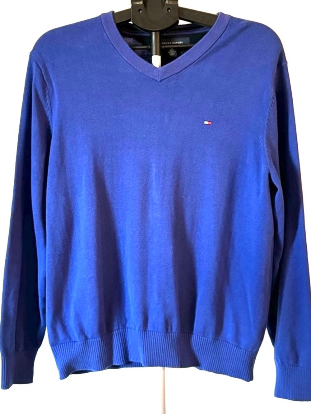 Tommy Hilfiger Blue V-Neck Sweater
